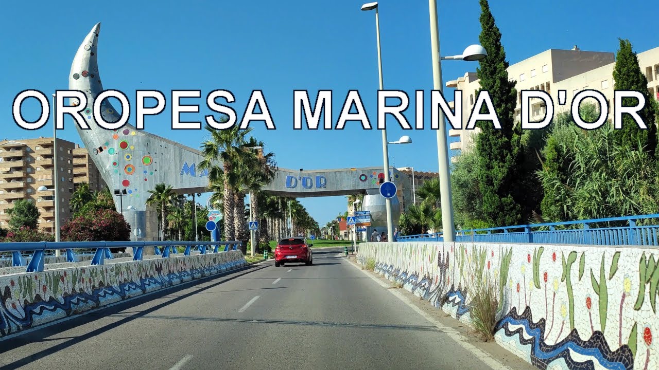 Oropesa Marina d'Or (Castellon, Valencia, España) Conduciendo 4K Viaje en Coche