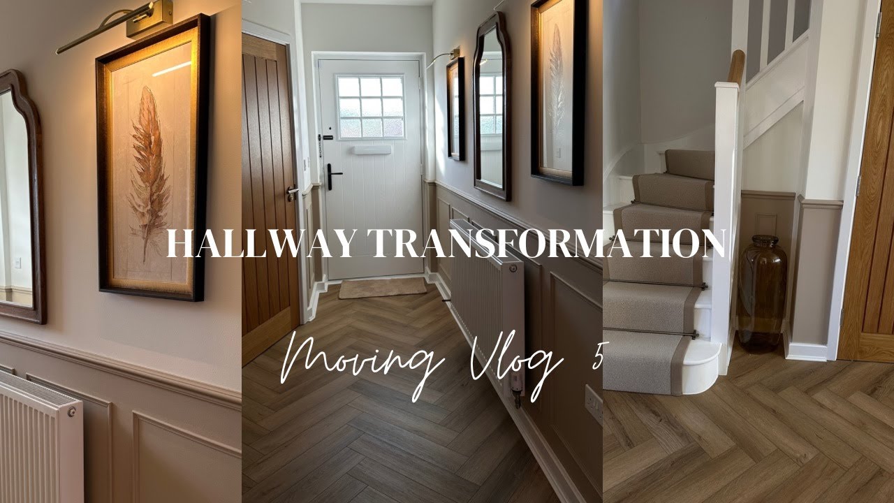 Moving vlog 5! Hallway transformation, panelling, Valspar paint