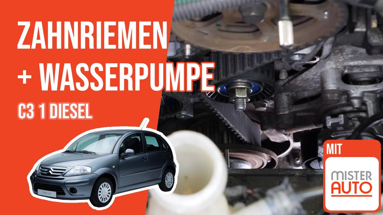 Zahnriemenwechsel mit Wasserpumpe C3 1 1.4 HDI 🚗