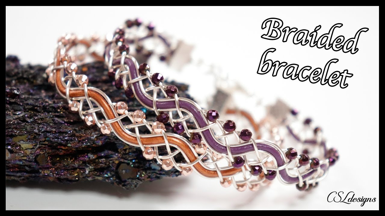 Elegant snaky braided wirework bracelet
