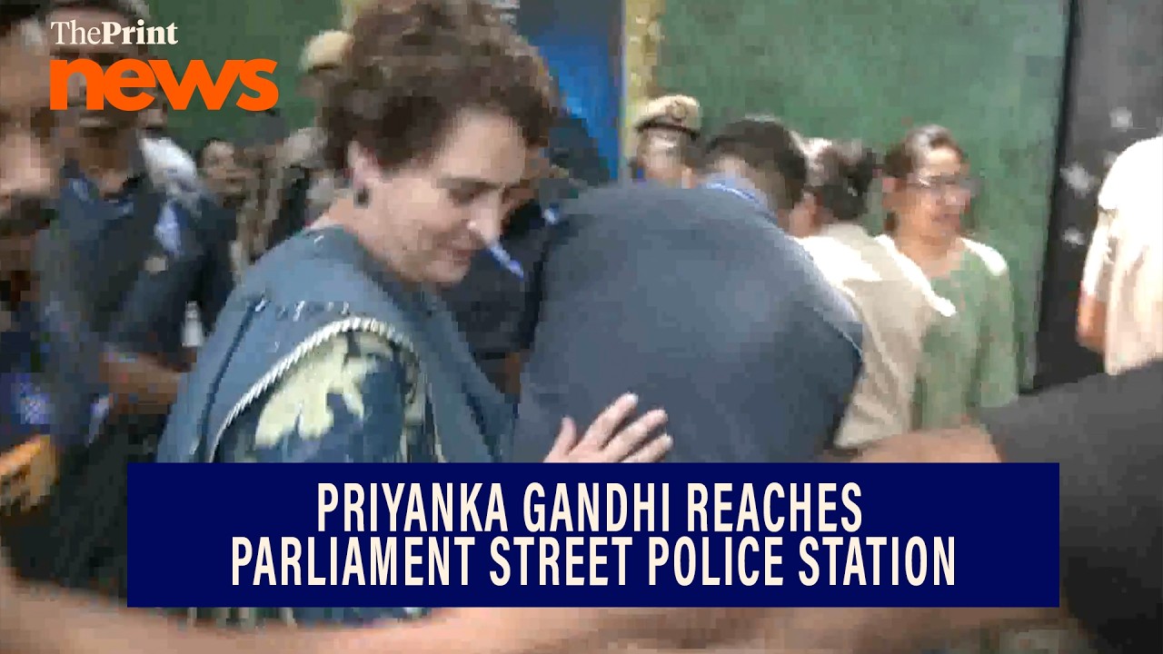 Congress MP Priyanka Gandhi Vadra reaches Parliament street police station
