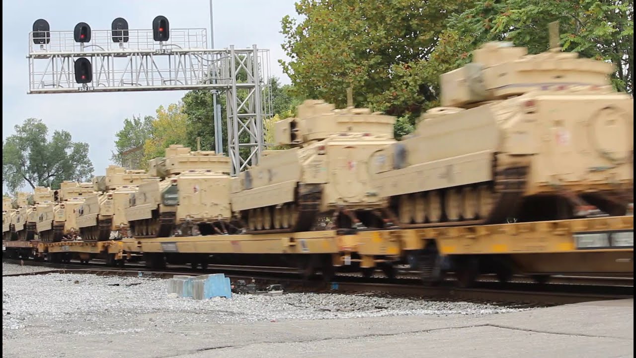 Norfolk Southern Military Train passing through Cincinnati Ohio