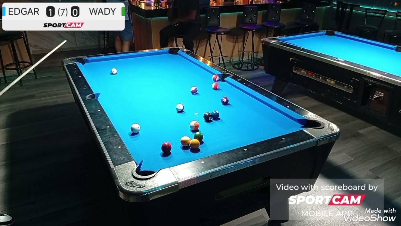 Edgar vs wady bola 🎱 Americana carrera 7 mesas, black ball billar plaza Luperón 