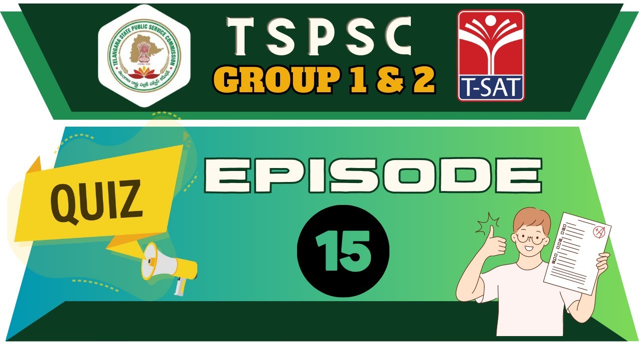 TSPSC Quiz Episode - 15 || Group 1 & 2 MCQS || Competitive Exams Special || T-SAT || 30.05.2023