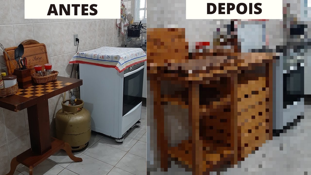 DIY Balcão de cozinha + Abrigo para botijão de gás