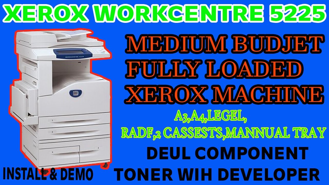 MEDIUM BUDJET XEROX MACHINE| XEROX 5230|INTSALL & DEMO |FULLY LOADED |COPIERTECH |TAMIL