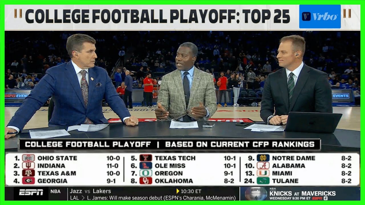 2025 College Football Playoff Rankings Show - 11/18/25