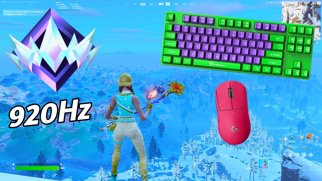 [ASMR] 😴 Fortnite UNREAL RANK Gameplay 💤 Satisfying Keyboard Fortnite 360 FPS 4K