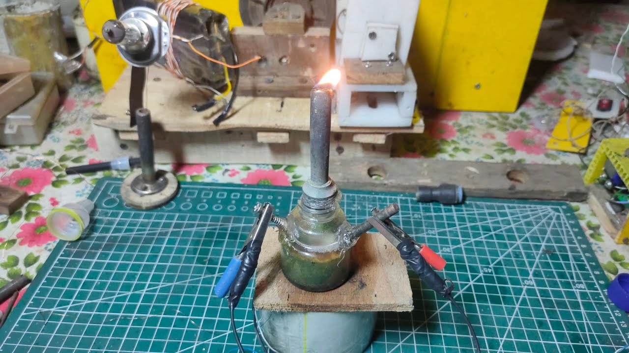 DAY of Experiments is live! making Hydrogen gas using 12 v battery! let's see