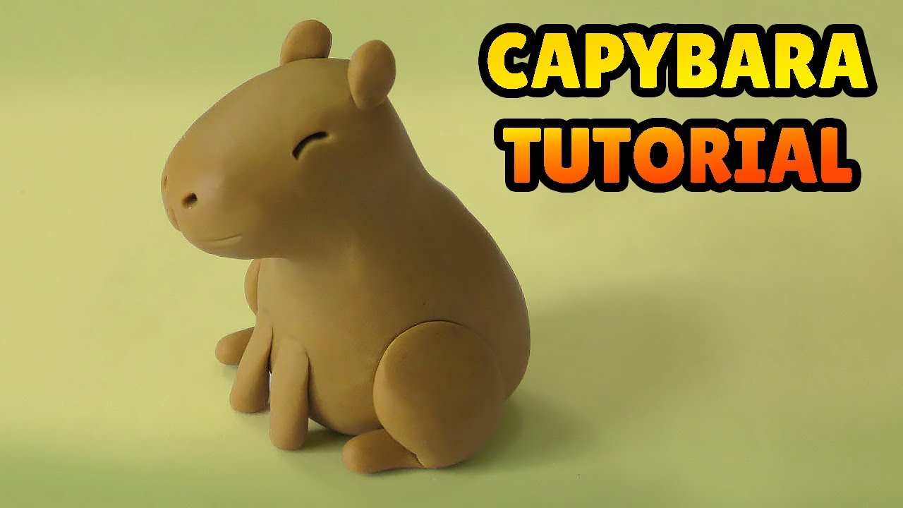 🔴DIY how to make CAPYBARA MINIATURE - Easy Polymer Clay, Fondant Tutorial