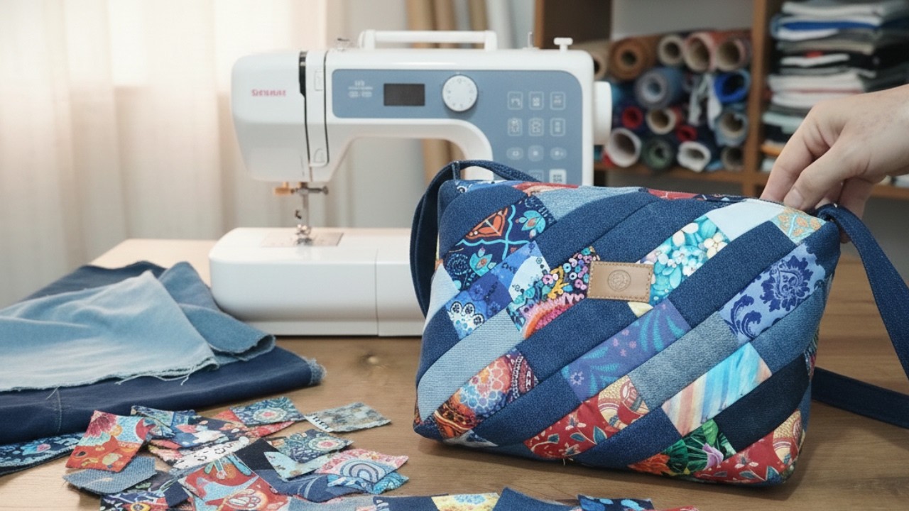Como fazer BOLSA DE RETALHOS fácil: Passo a passo completo!