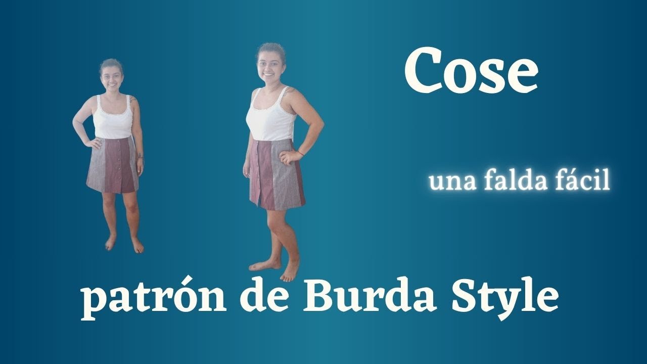 Cosemos una Falda con Gabardina Vigoré y Patrón Burda Easy 🧵✂😍