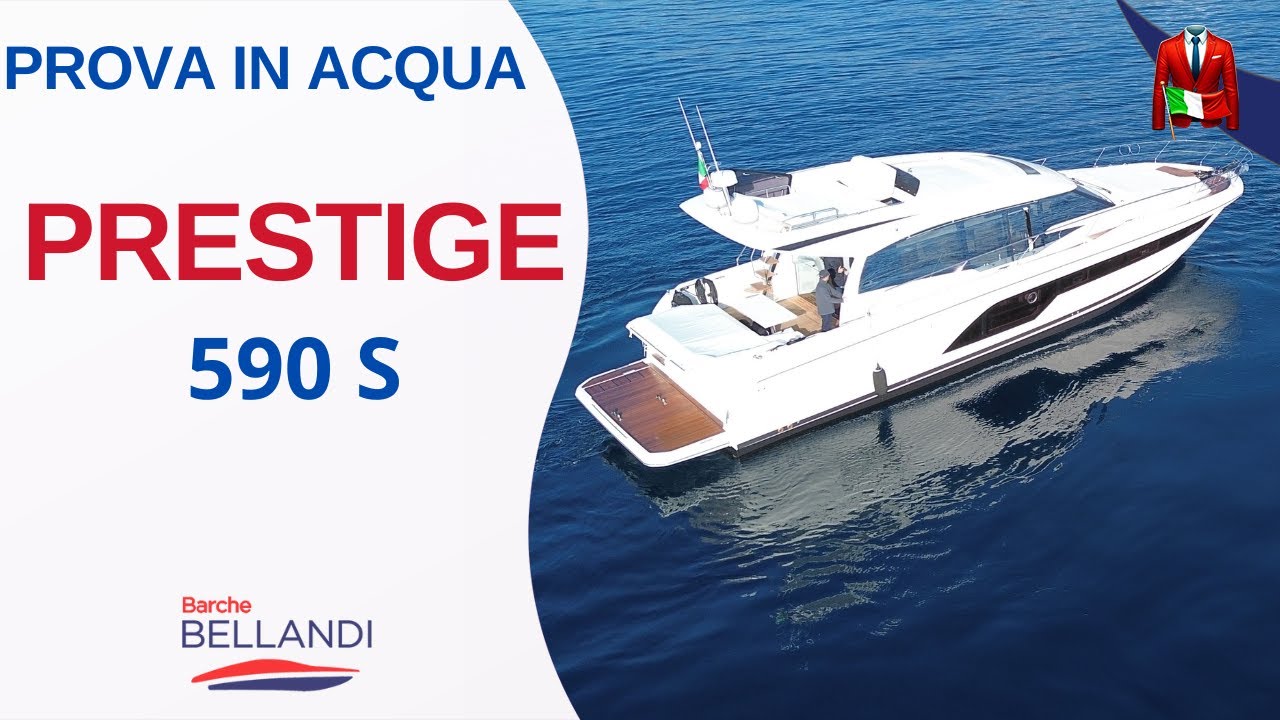 Scopri la Prestige 590 S: Potenza e Lusso con 2 Motori Cummins 8.3 e Piedi Axius