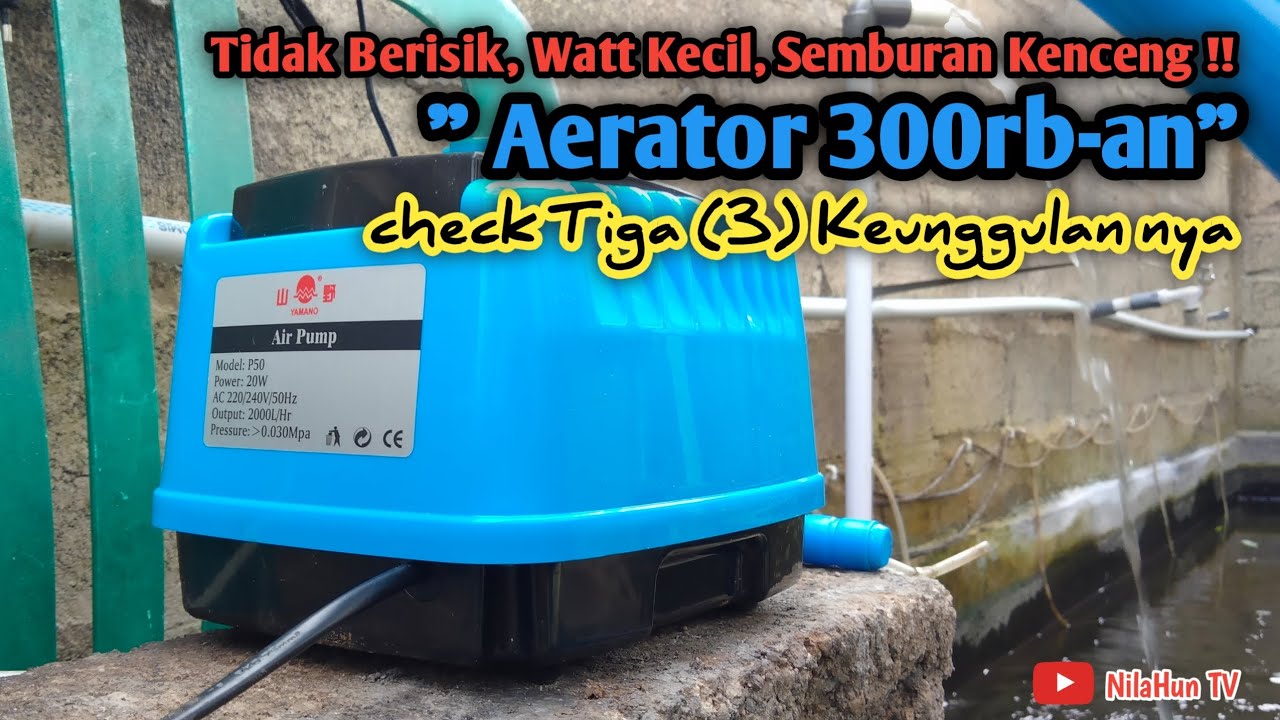 Aerator KOLAM Sipaling Silent, Semburannya Kenceng, Watt Kecil, Harga 300rb-an #Aerator #kolam #nila
