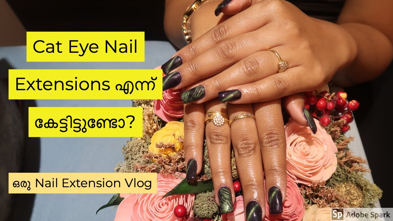 I DID Nail Extensions for the First Time I WHAT IS CAT EYE NAIL EXTENSION