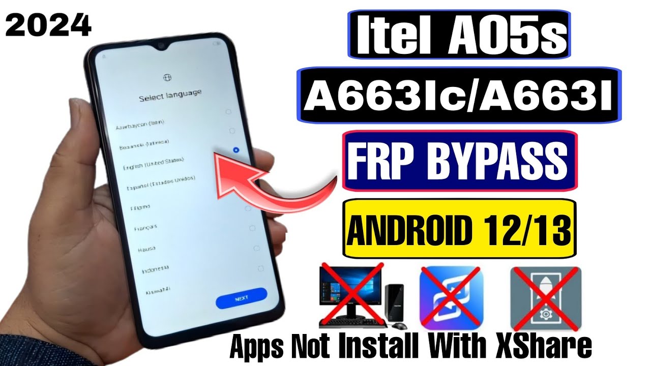 Itel A05s FRP Bypass Android 13 Without PC | Itel A663lc FRP Bypass 2024 | Itel A05s Unlock Google |