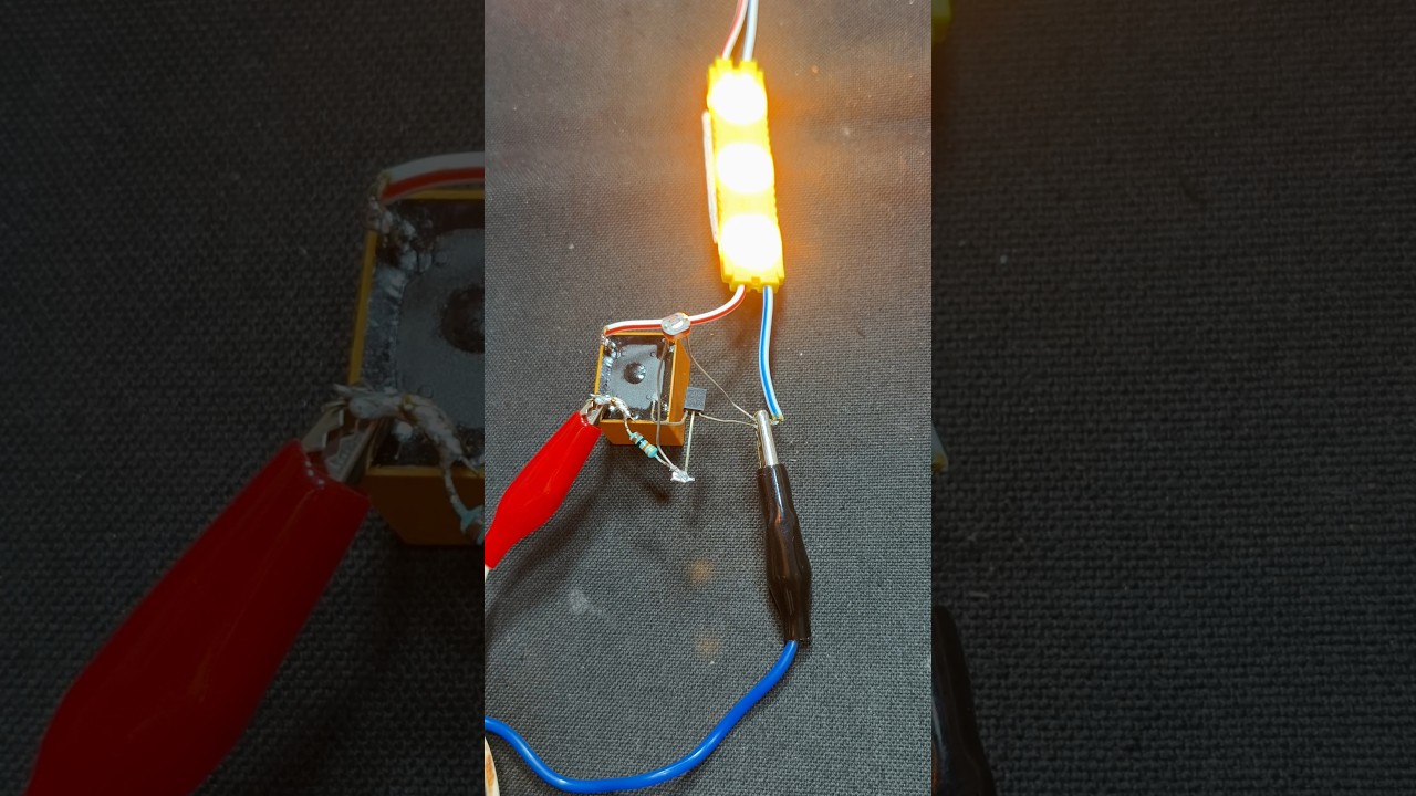 12v Relay Auto cut led Night Sensor circuit project