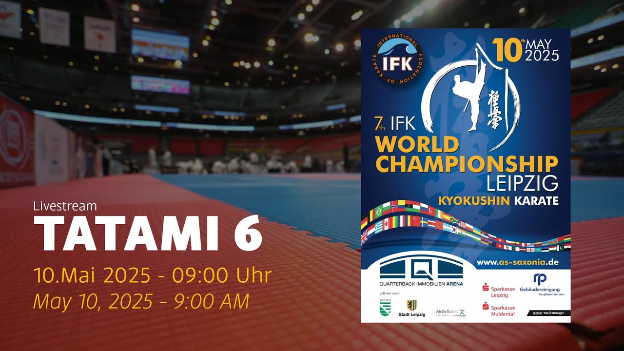 🔴 Tatami 6 – IFK Kyokushin Karate World Championship 2025 – Live from Leipzig