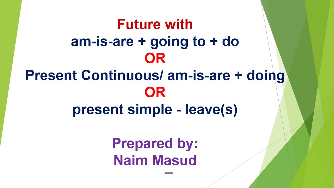 سلسلة دروس قواعد اللغة الإنجليزية - استخدام ثلاث صيغ للتعبير عن المستقبل - الجزء العاشر- future