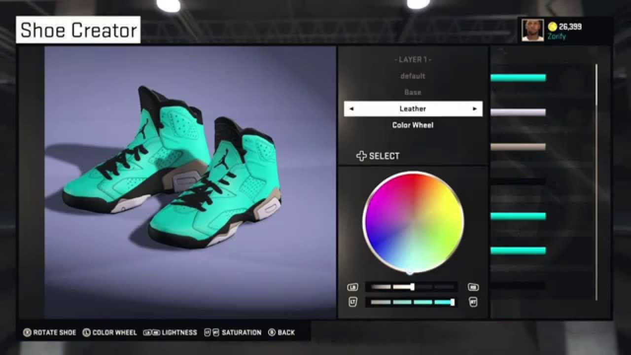 NBA 2K15 Shoe Creator - Air Jordan 6 Custom "Tiffany"