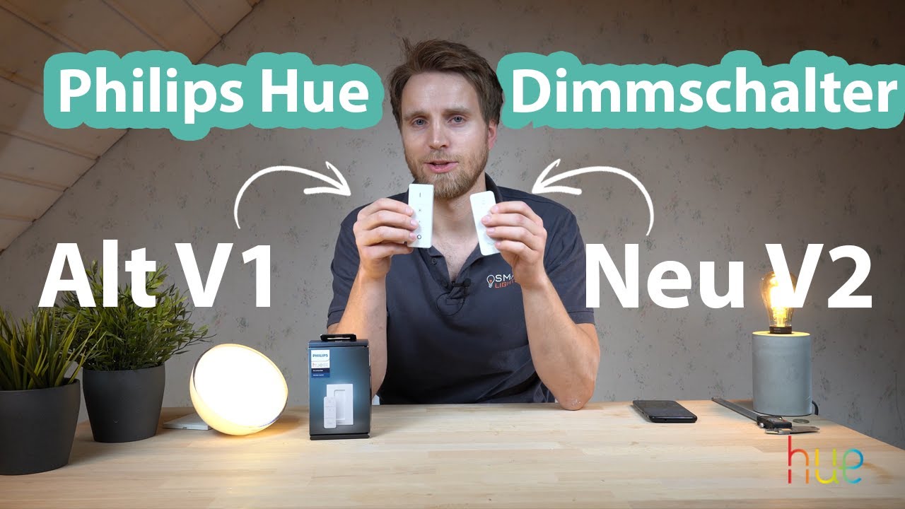 Im Test: Neuer Philips Hue Dimmschalter V2 und Vergleich mit V1 Generation