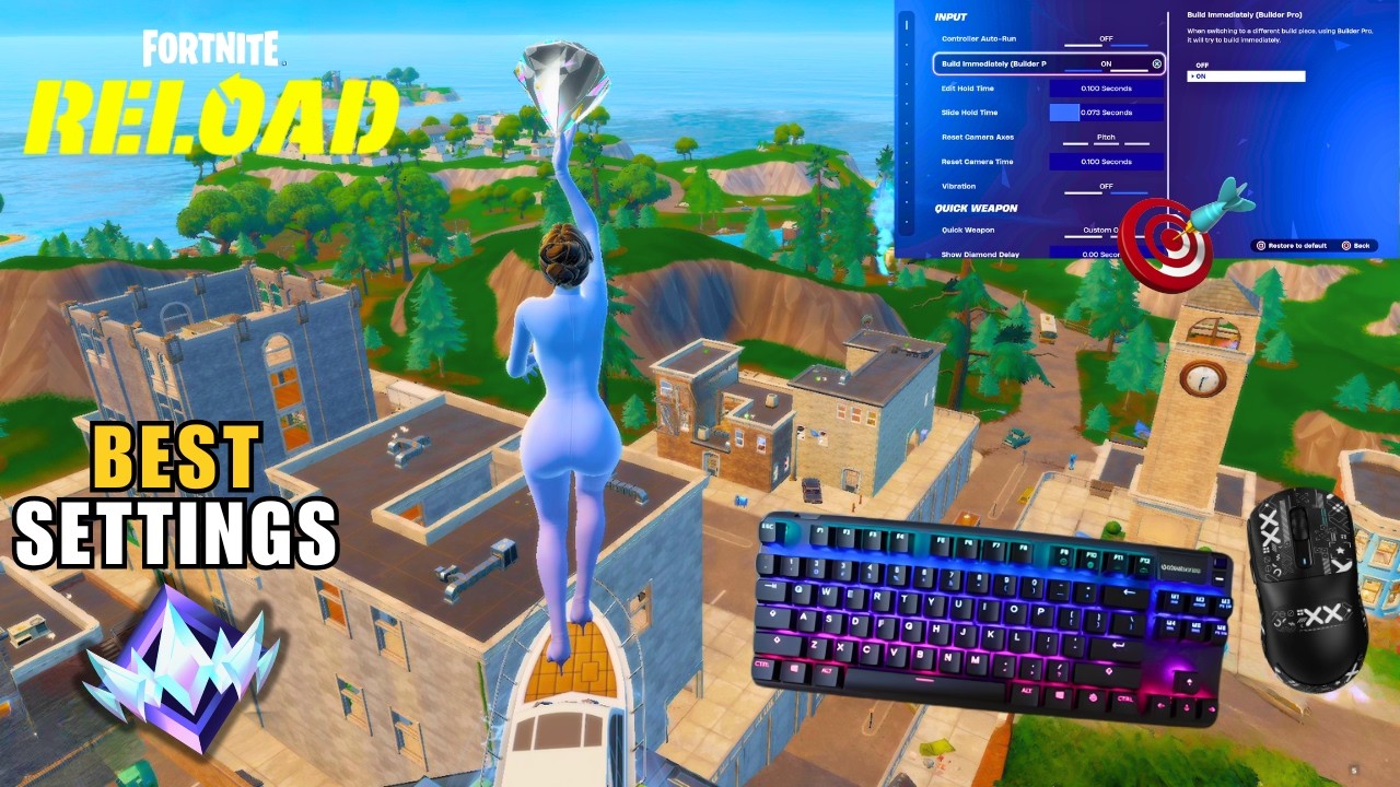 NEW Best Keyboard & Mouse SETTINGS For Fortnite Chapter 7 + Steelseries Apex Pro TKL ASMR😴