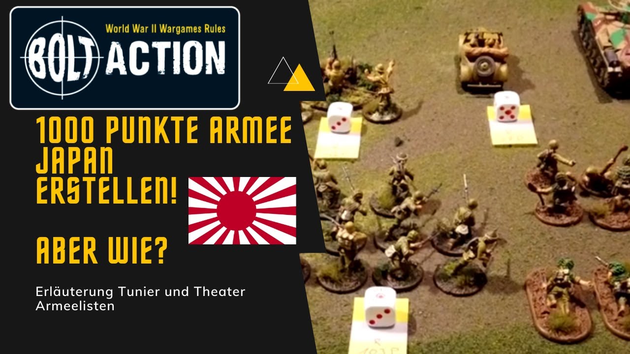 Bolt Action Wie erstelle ich eine 1000 Punkte Armeeliste für Japan🤔?