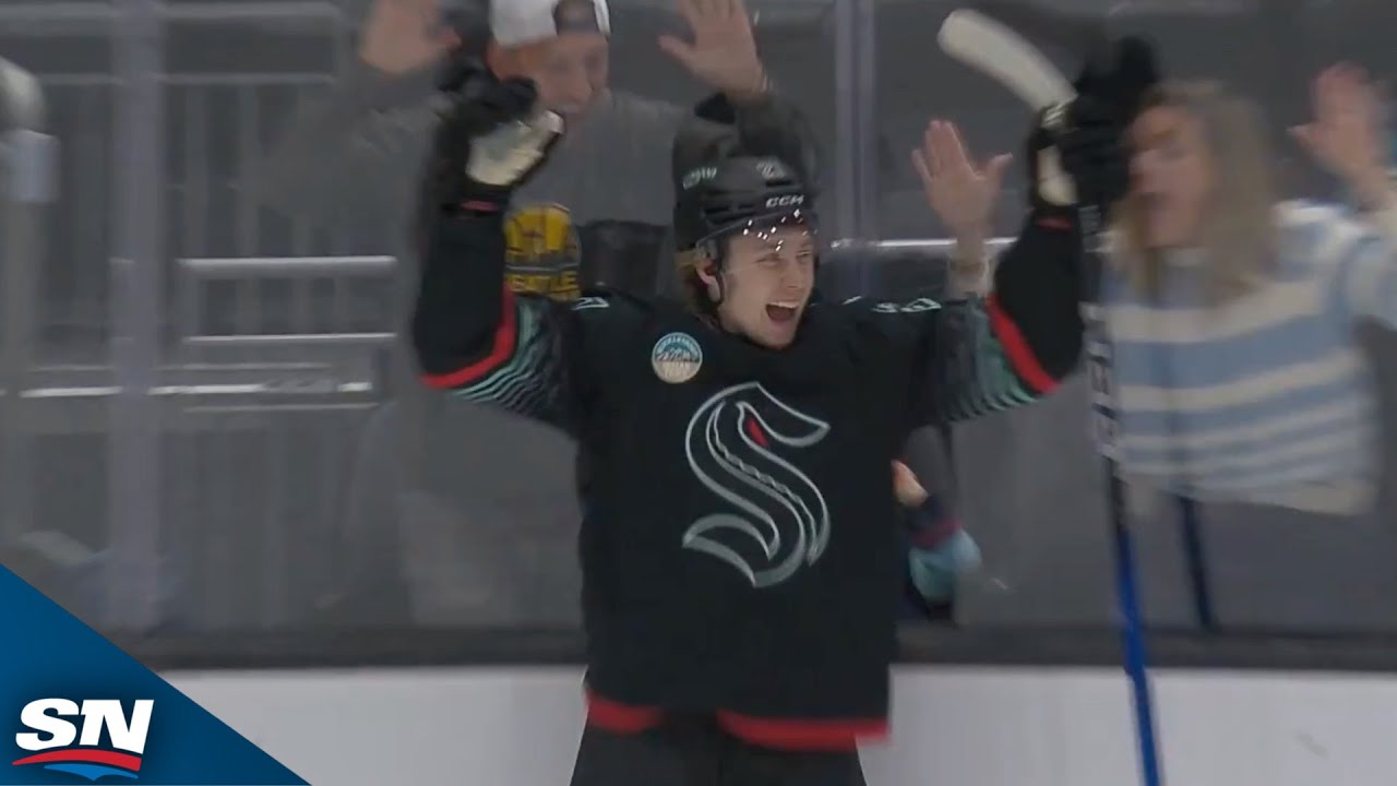 Kraken's Catton Rifles Home One-Timer For First NHL Goal