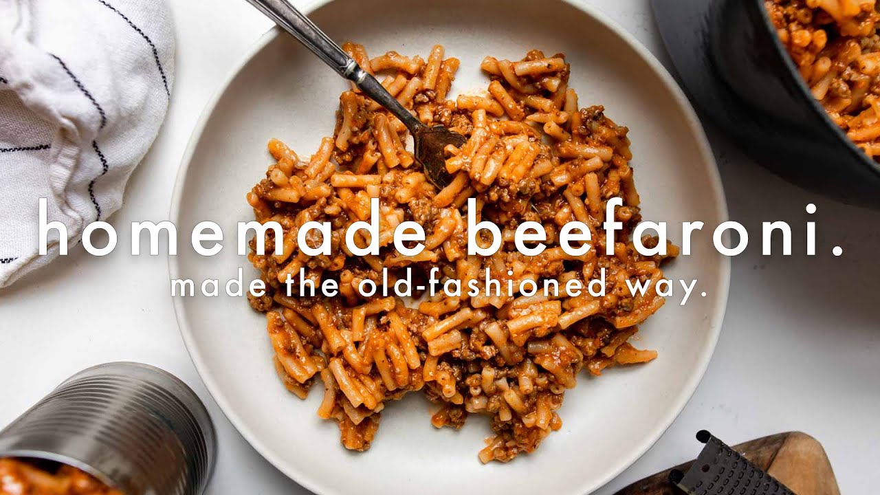 Homemade Beefaroni Recipe (Made the old-fashioned way)