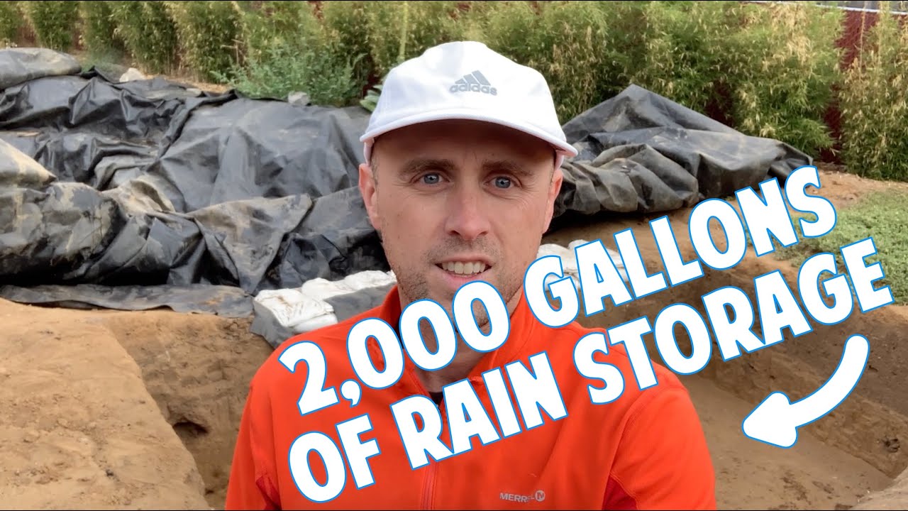 Negative Edge Pond Skimmer & Rainwater Harvesting Construction - Part 1