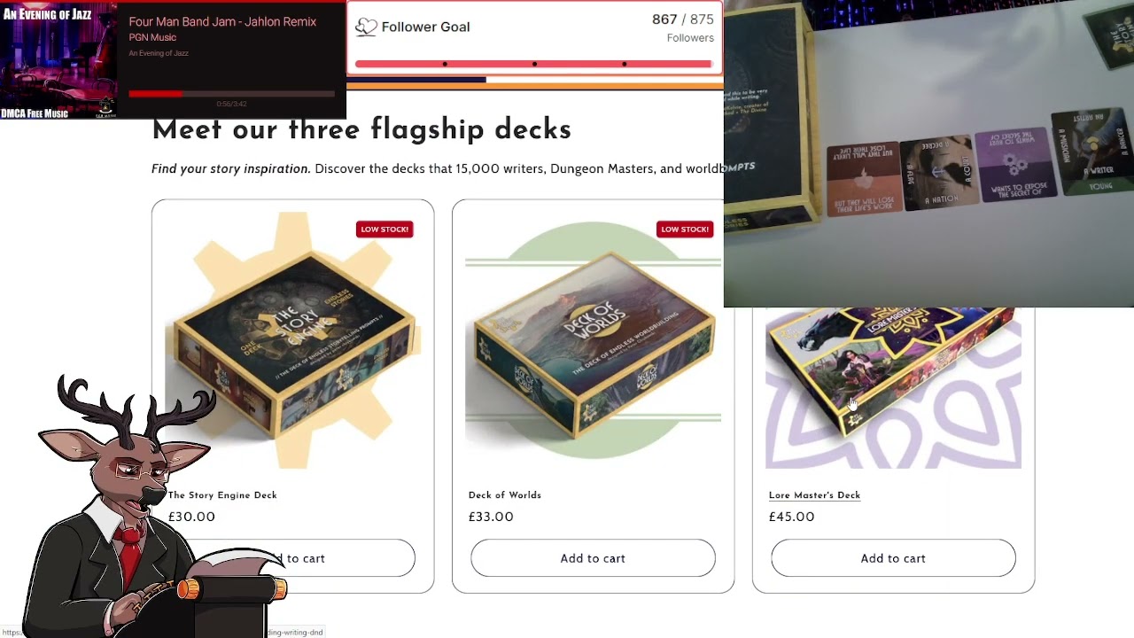 18+ | Writing stories using the Story Engine Deck! - write alongside~ | Kita |!addquote !discord !te