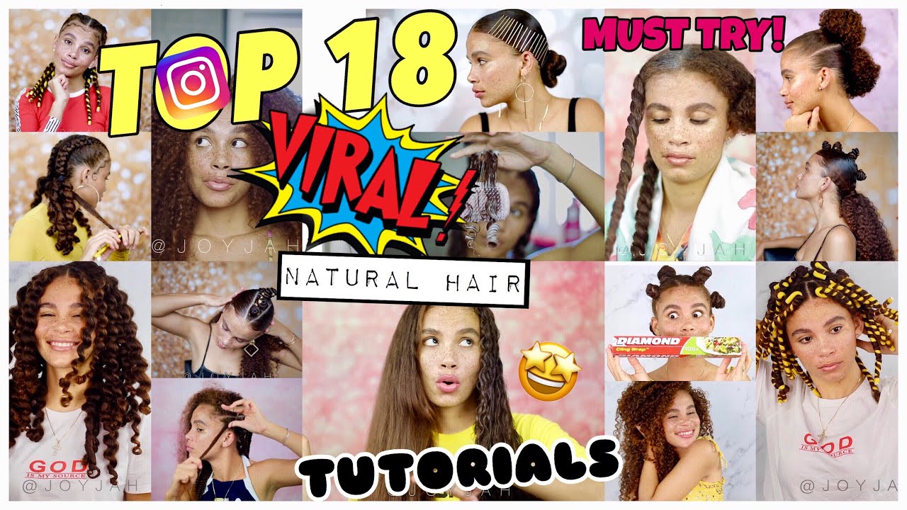 MY TOP 18 Viral Instagram tutorials For Curly Hair | @JOYJAH 2019 HAIR COMPILATION