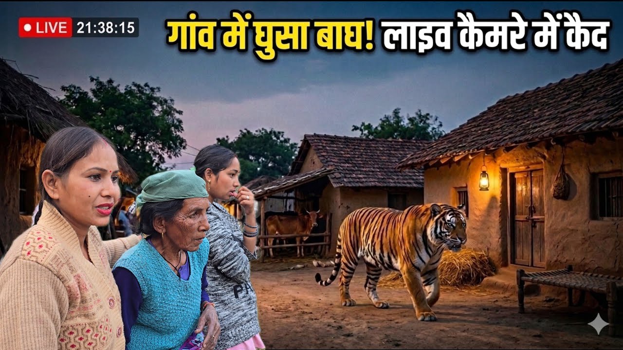 बाघ के हमले के बाद गांव में दहशत का माहौल | भागा नहीं, बल्कि दोबारा लौट आया |