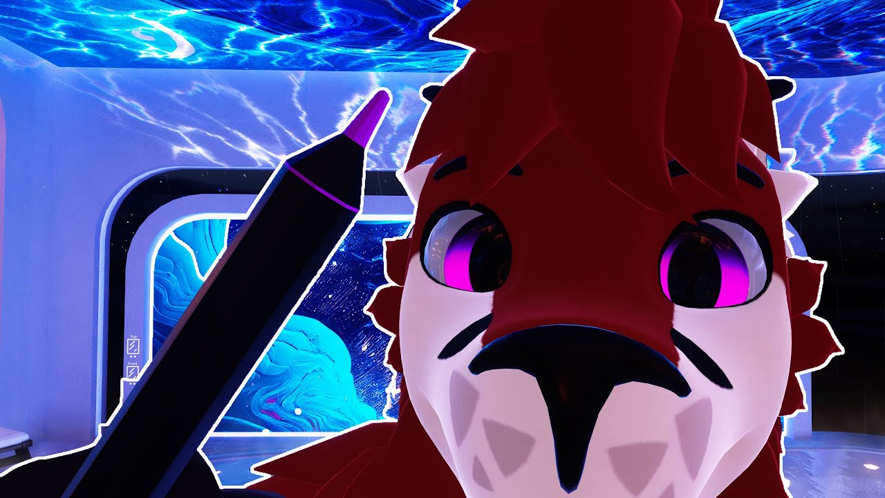 [FACE TRACKING] Furry ASMR Drawing on You!