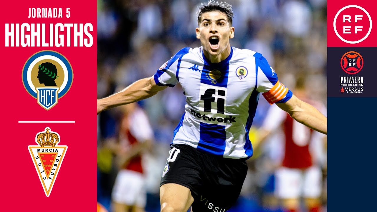 Resumen #PrimeraFederación | Hércules CF 2-0 Real Murcia CF | Jornada 5 | Temporada 2024/25