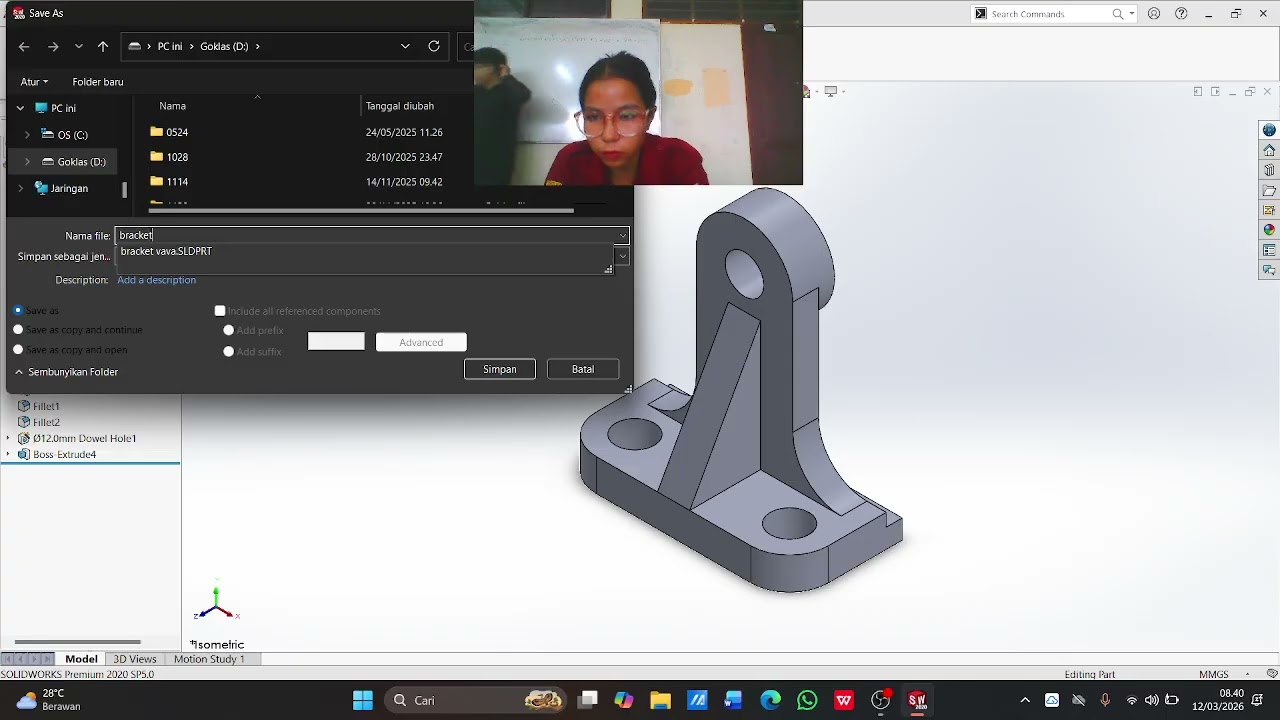 UTS FINALY JOB SOLIDWORKS