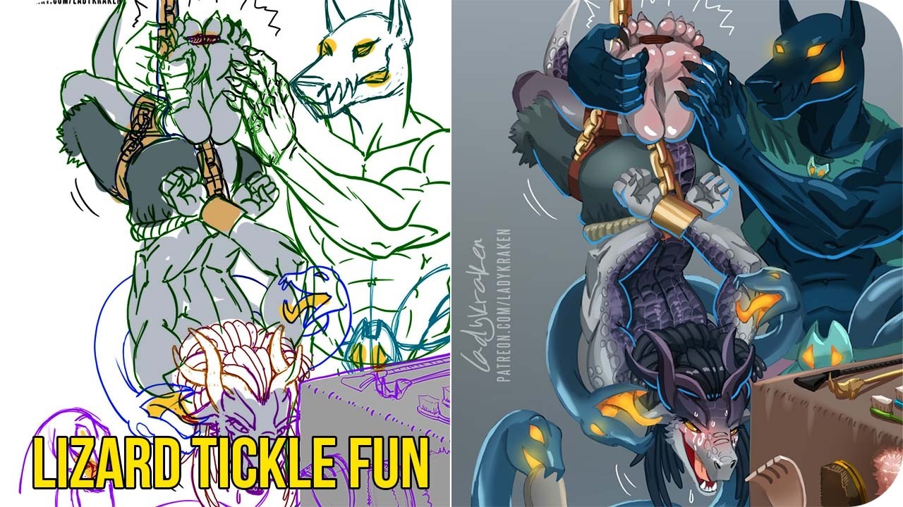 Lizard Tickle Fun - Commissions OPEN