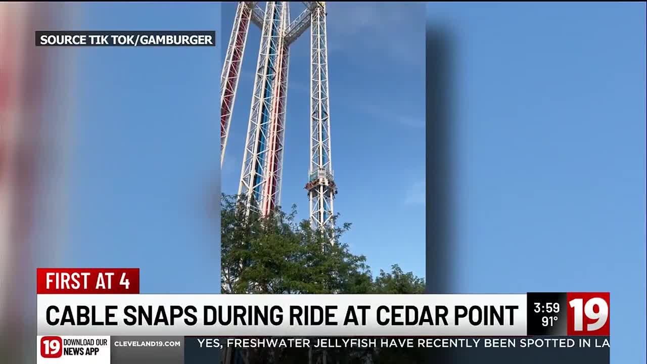 Cable detaches on Cedar Point’s Power Tower ride, investigators working to find cause