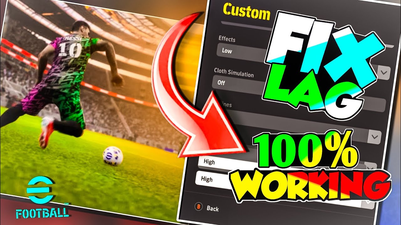 Efootball 2024 | How To Fix Lag | Get 60 Fps | Smooth Performance Settings | 100% Working