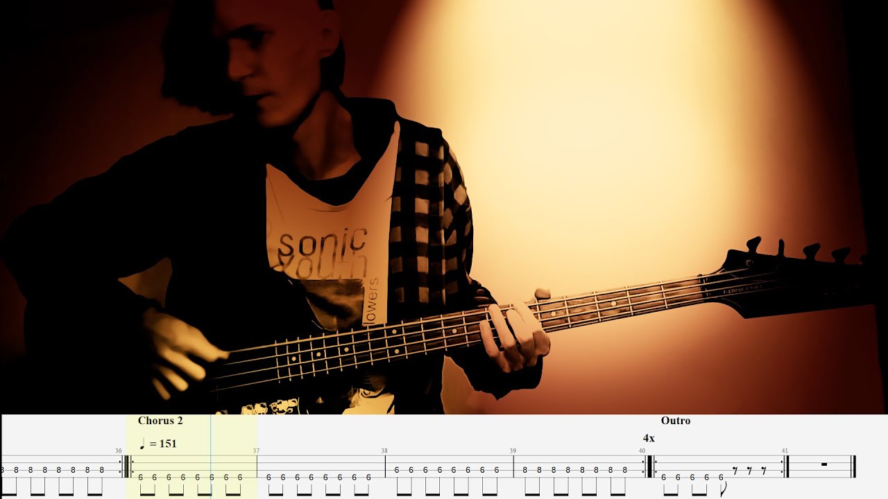 KKK Took My Baby Away – Ramones – Bass cover with tabs (4k)