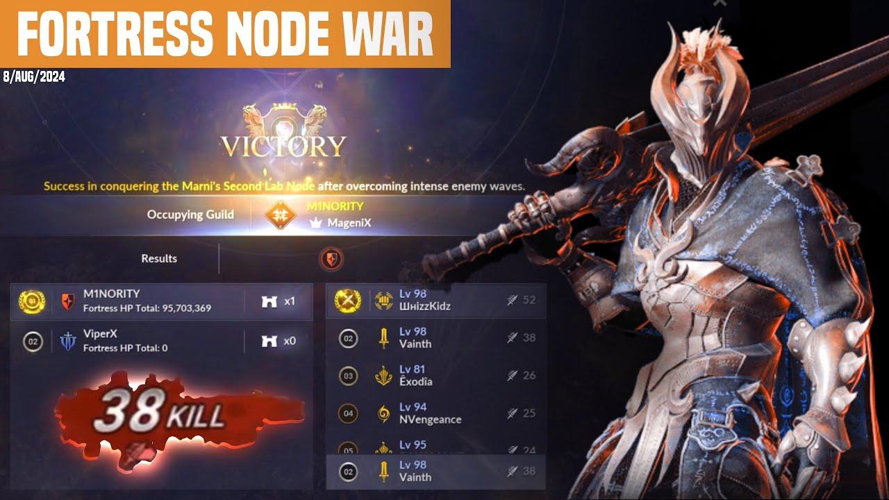 NODE WAR FORTRESS | M1NORITY Vs ViperX | Berserker gameplay | Black desert mobile | Oasis