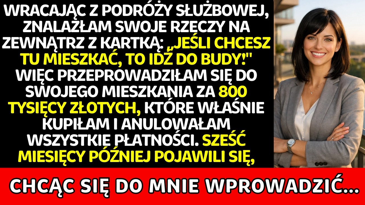 Wróciłam z delegacji, moje rzeczy na zewnątrz — przeprowadziłam się do apartamentu za 800 tys. $