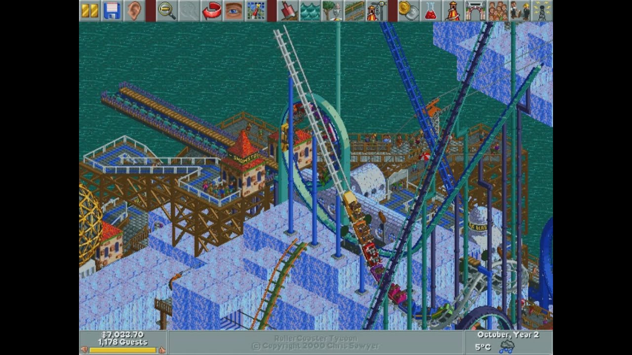 RollerCoaster Tycoon Deluxe Iceberg Islands Gameplay #3 1080p 60fps