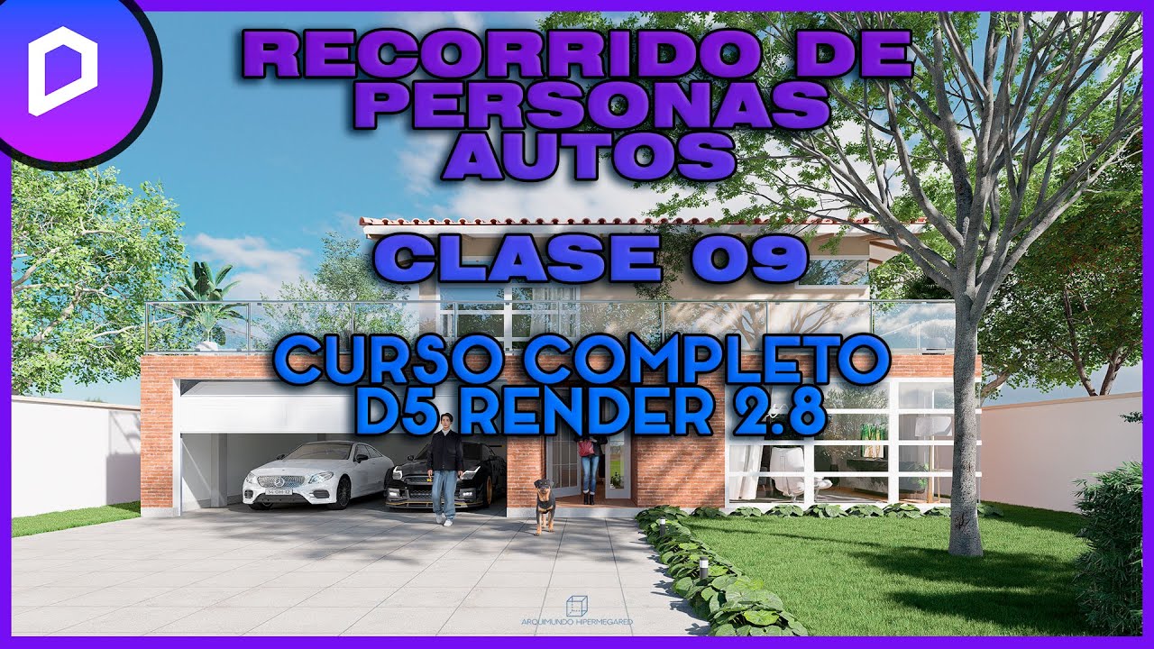 CLASE 09 | ANIMAR PERSONAS Y AUTOS | CAMINOS | CURSO D5 RENDER 2.8 | ASSETS PRO GRATIS