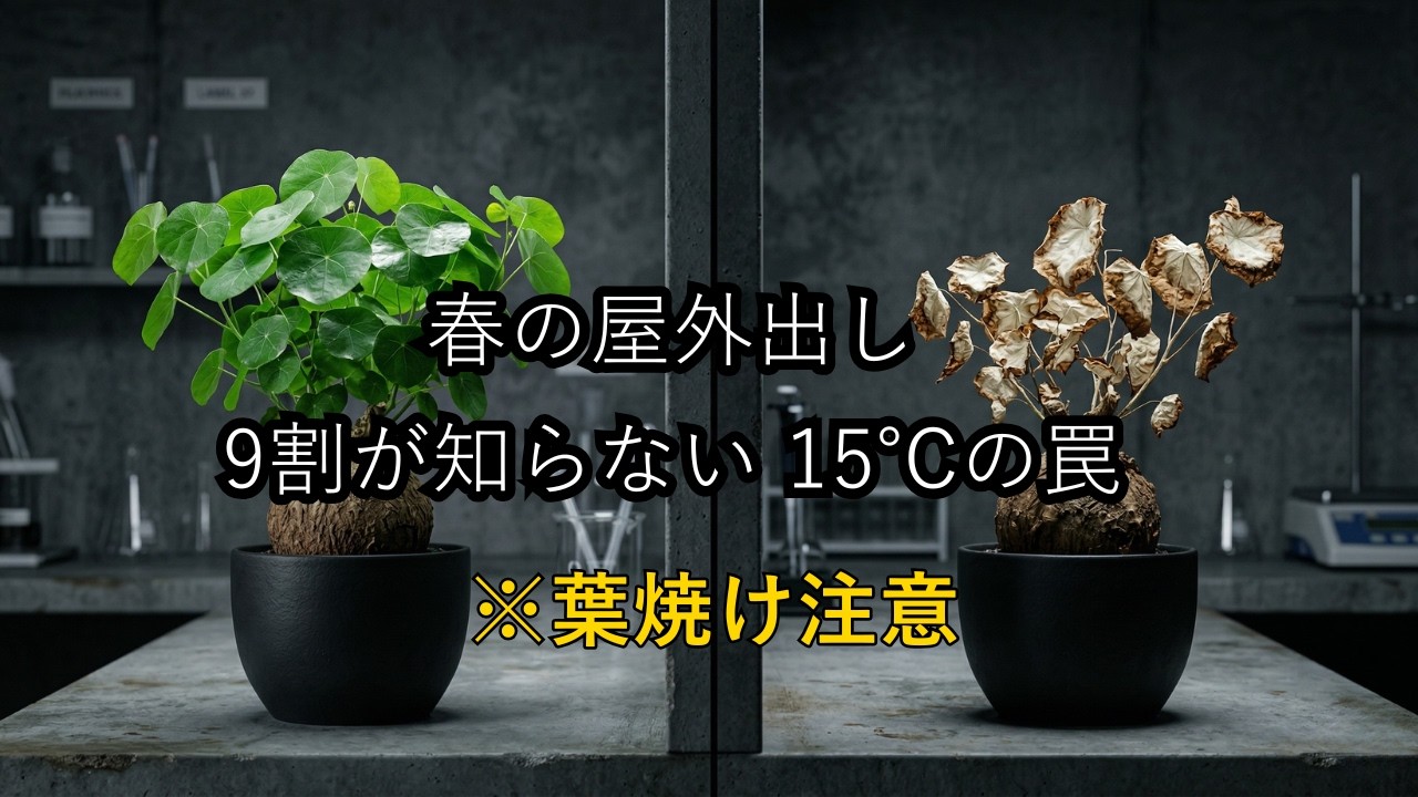 【春の落とし穴】観葉植物を外に出す前に見てください。9割が失敗する理由と「気温15℃の絶対ルール」
