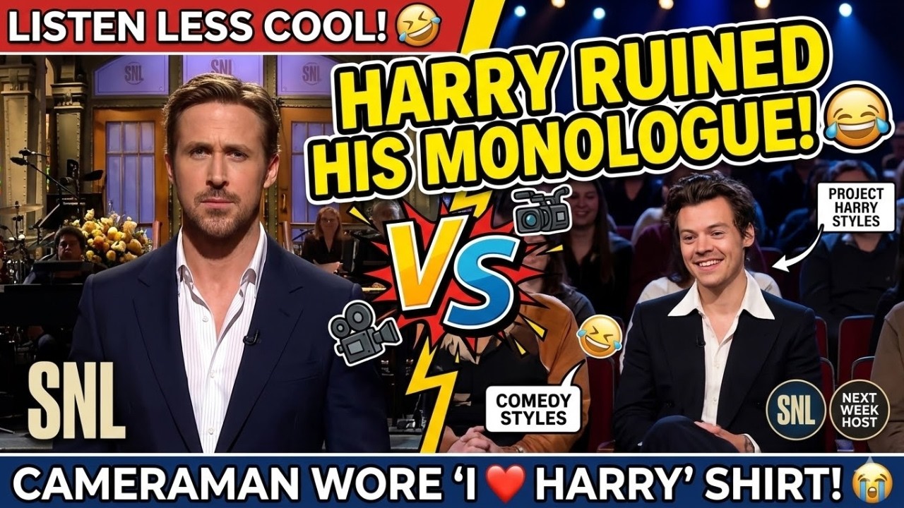 Harry Styles Hilariously Crashes Ryan Gosling’s Monologue