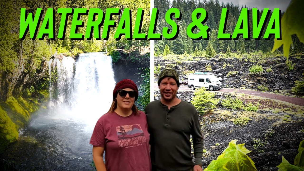 SOMEWHERE IN OREGON….camping on a Lava field & visiting TWO waterfalls!!!