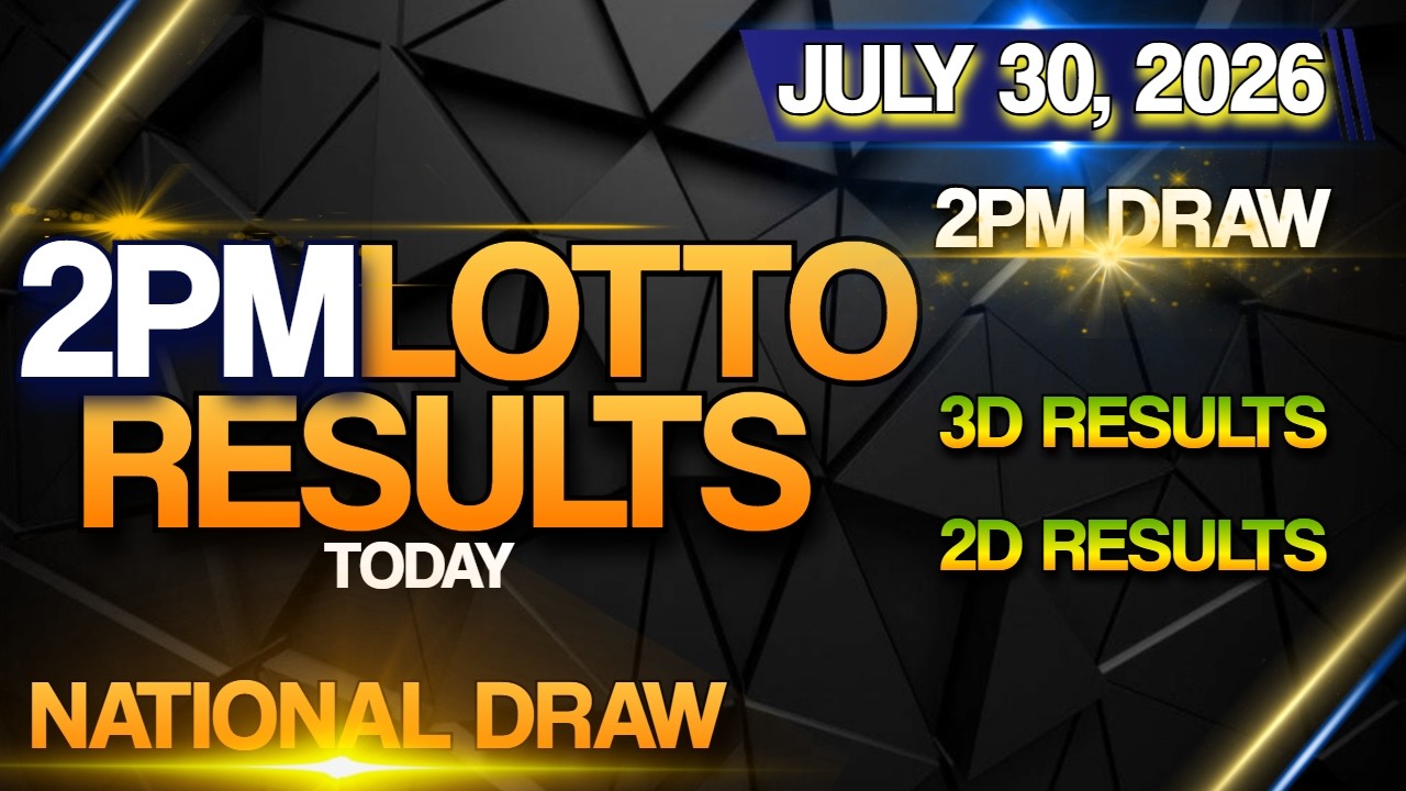 Lotto Result Today 2pm July 30, 2026