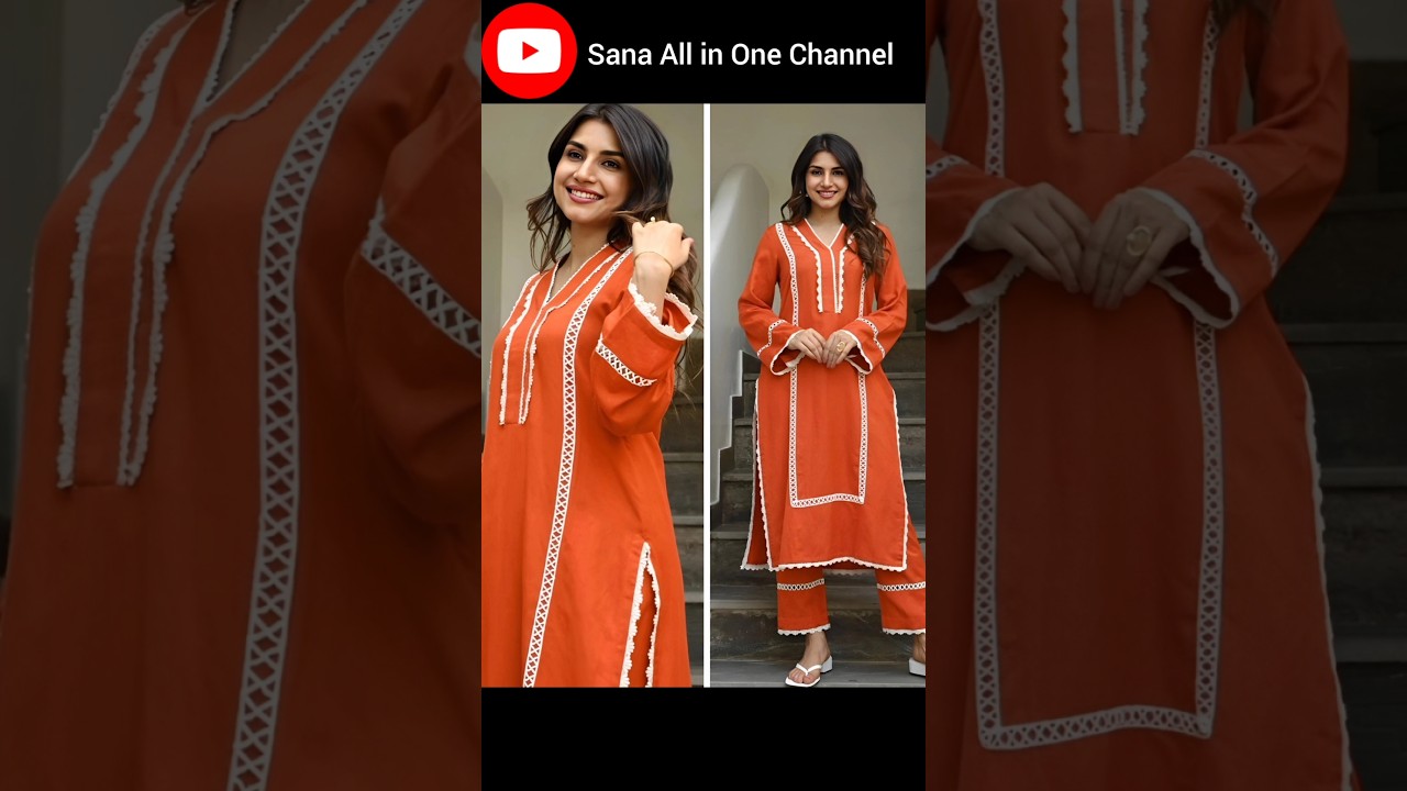 Plain Suit Design ldeas With Lace