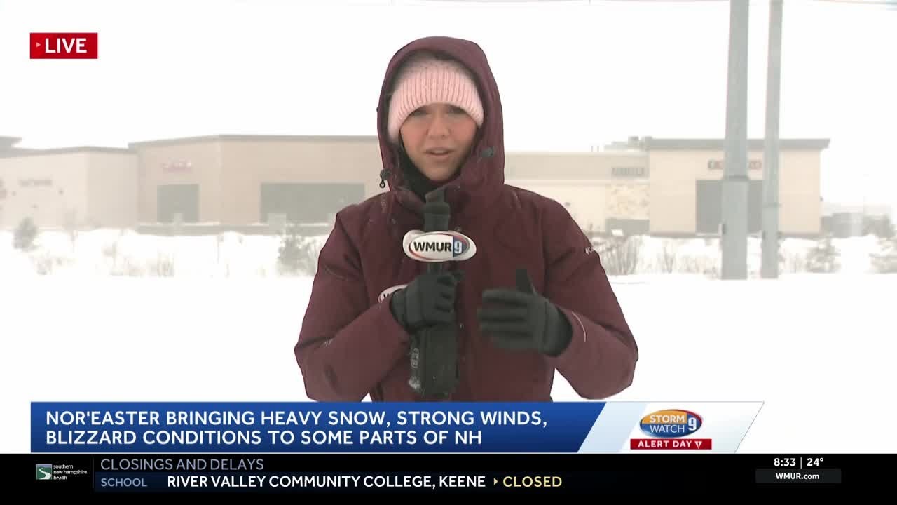 See live coverage from reporters as Nor'easter passes through New Hampshire